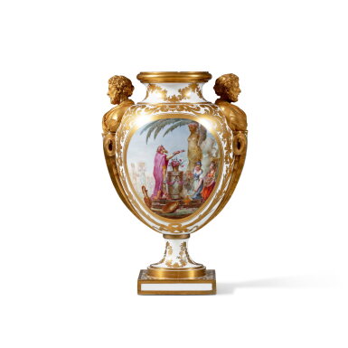 View full screen - View 1 of Lot 61. A Louis XVI Sèvres (hard-paste) porcelain vase, 'vase des âges', Circa 1777 | Vase "des âges" en porcelaine dure de Sèvres d'époque Louis XVI, vers 1777.