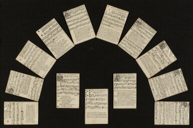 View full screen - View 1 of Lot 384. Playing cards — With music and lyrics from John Gay's "The Beggar's Opera".