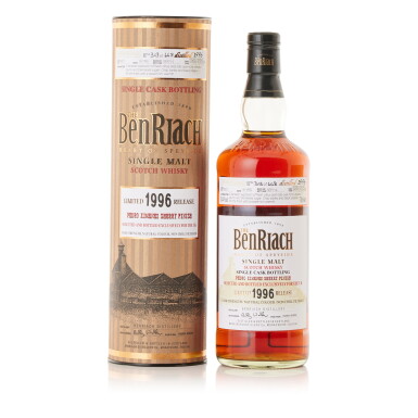 View full screen - View 1 of Lot 9688. BenRiach Single Cask 18 Year Old #3607 54.4 abv 1996 (1 BT70).