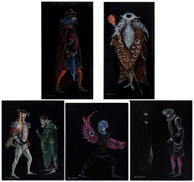 View full screen - View 1 of Lot 354. Character Studies for The Tempest: A Group of Five Works.