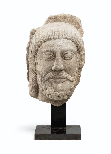 View full screen - View 1 of Lot 178. French, in 12th century style, Head of Christ .