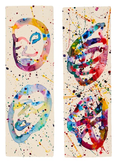 View full screen - View 1 of Lot 839. Six Faces Triptych (B + C).