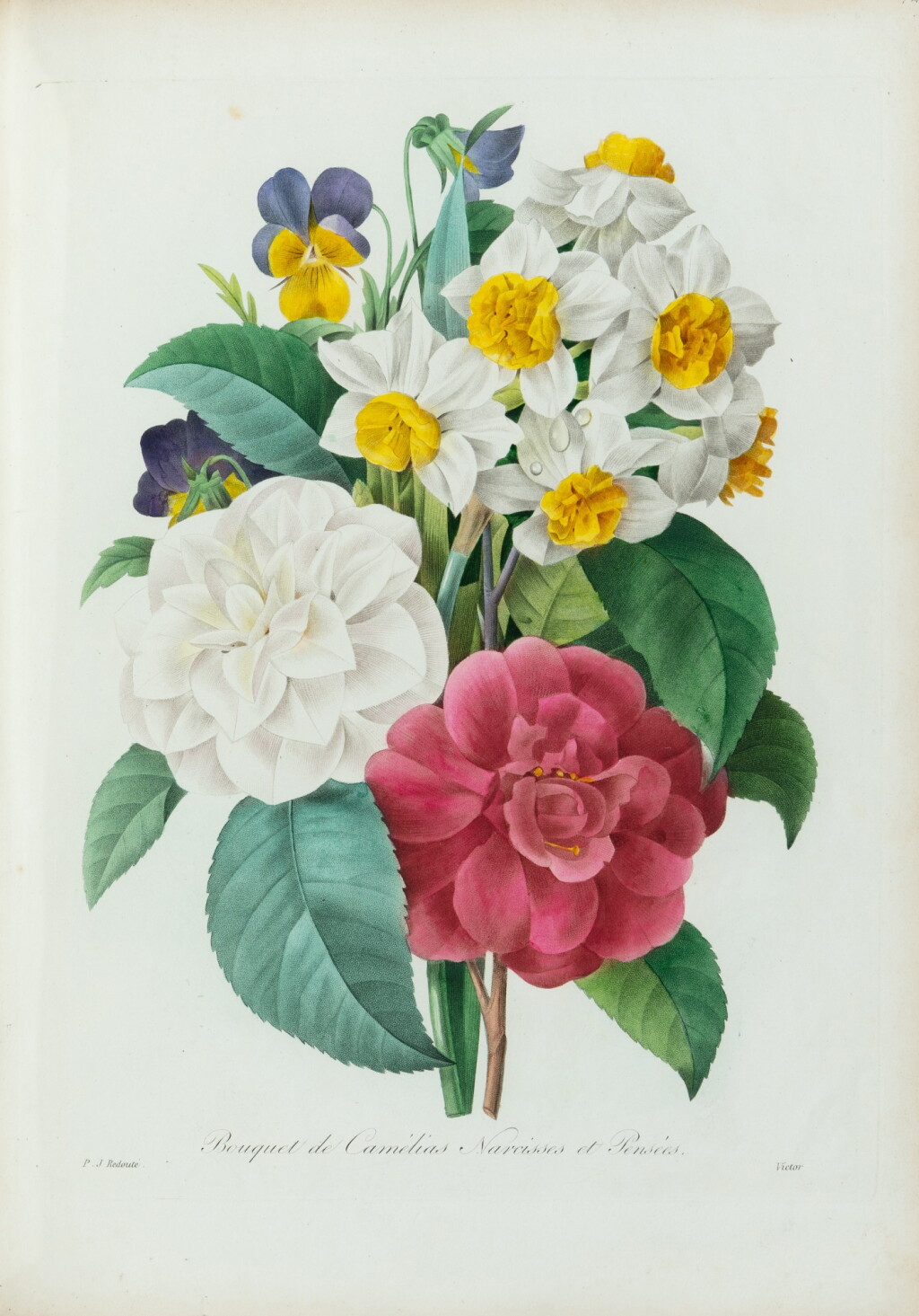 View full screen - View 1 of Lot 95. Choix des plus belles fleurs. 1827-1833. Édition originale, 144 planches. In-folio, en reliure de l'époque..