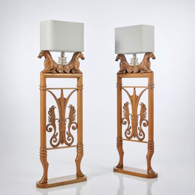 View full screen - View 1 of Lot 61. A Unique Pair of Torchères for the Casa Encantada, Bel Air, California.