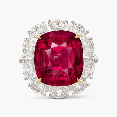 View full screen - View 1 of Lot 1821. Spinel and Diamond Ring | 10.36克拉 天然「坦桑尼亞」未經加熱尖晶石 配 鑽石 戒指.