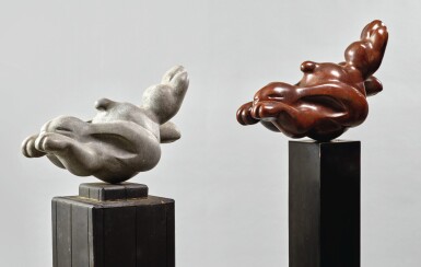 View full screen - View 1 of Lot 21. Racing Rabbits: A Pair.