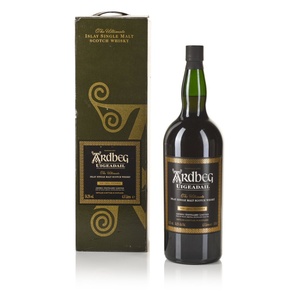 View full screen - View 1 of Lot 39. Ardbeg Uigeadail 54.2 abv NV (1 BT 4.5 Litre).
