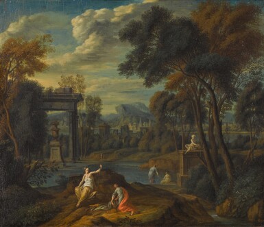 View full screen - View 1 of Lot 245. The Goddess Diana resting during a hunt.