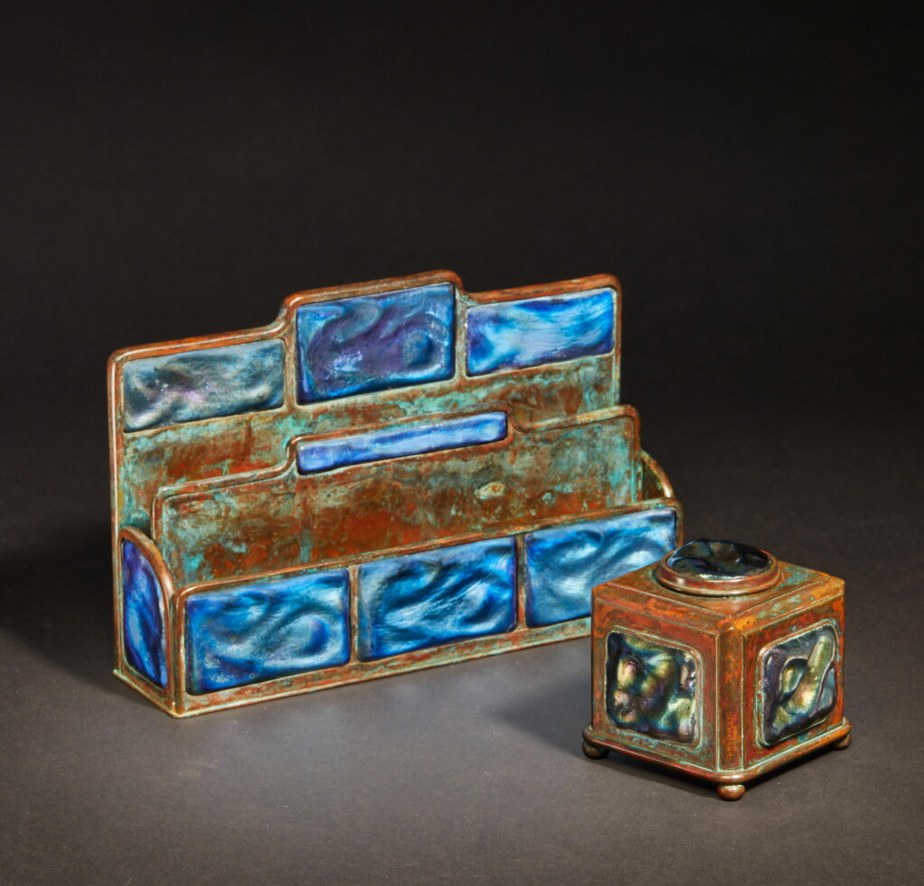 View full screen - View 1 of Lot 313. A Rare "Turtle-Back" Desk Set.