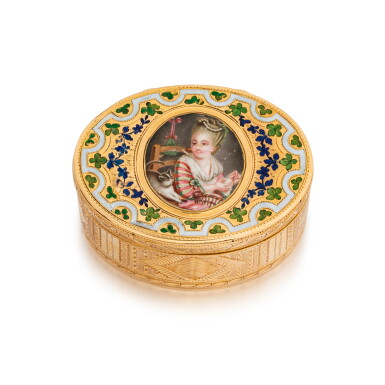 View full screen - View 1 of Lot 1178. A gold and enamel snuff box, late 18th century.