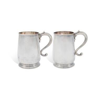 View full screen - View 1 of Lot 112. A Pair of American Silver Canns of Medical Interest, Knight Leverett, Boston, Circa 1745.