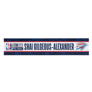 View full screen - View 1 of Lot 94. Shai Gilgeous-Alexander ‘NBA All-Star Weekend’ Locker Room Nameplate | Set of 2.