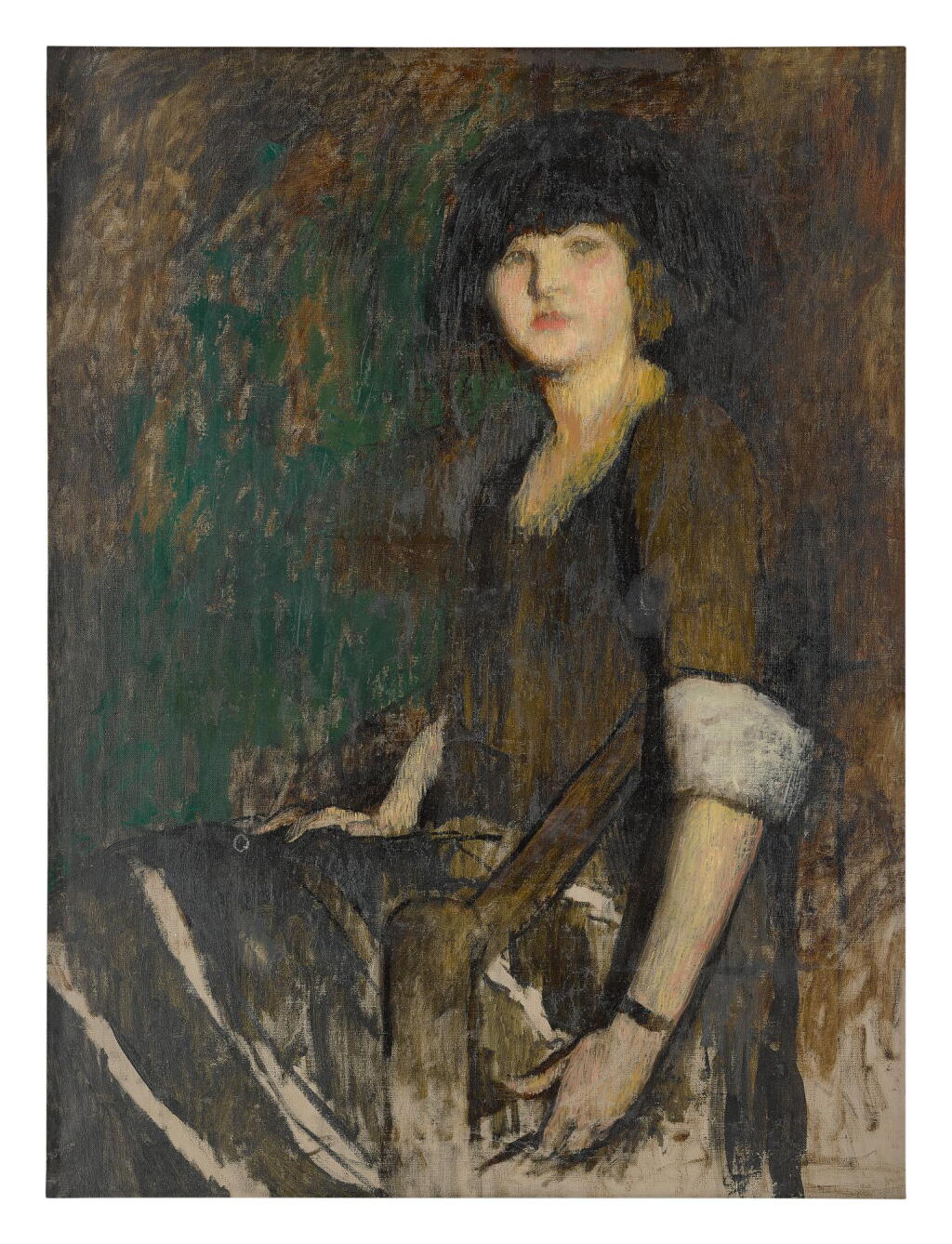 View full screen - View 1 of Lot 90. LILIAN WESTCOTT HALE | DARK HAIRED BEAUTY (STUDY FOR HARRIET BLAKE).