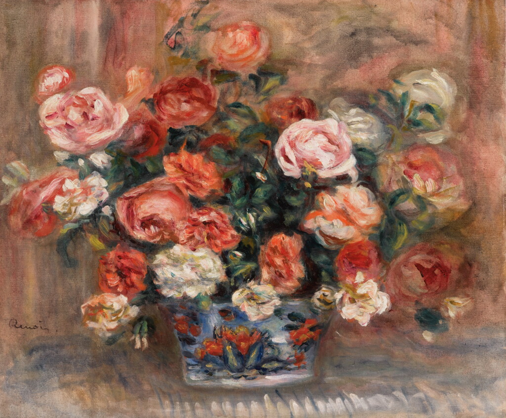 View full screen - View 1 of Lot 527. Vase de roses.