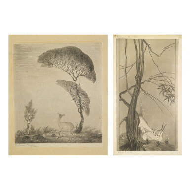 View full screen - View 1 of Lot 71. ABDUR RAHMAN CHUGHTAI | UNTITLED (SET OF TWO).