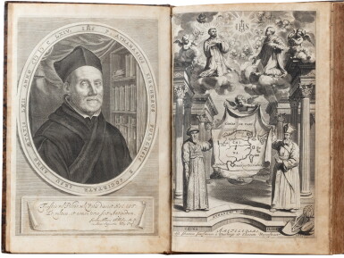 View full screen - View 1 of Lot 39. Athanase Kircher (1602-1680) China monumentis qua sacris qua profanis | 阿塔納修斯·基歇爾 《中國圖說》初版 阿姆斯特丹 范威阿斯貝格及維耶斯特拉滕 1667年.
