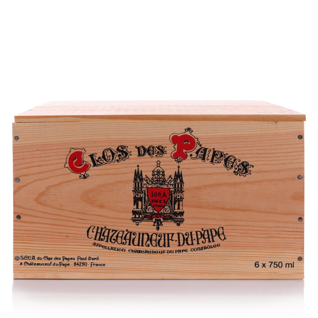 View full screen - View 1 of Lot 646. Châteauneuf du Pape, Rouge 2019 Clos des Papes (6 BT).