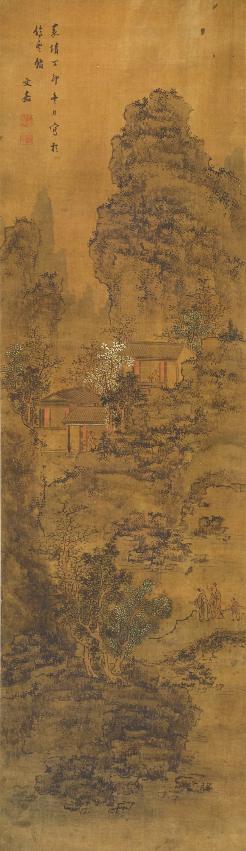 View full screen - View 1 of Lot 183. Attributed to Wen Jia, Landscape.