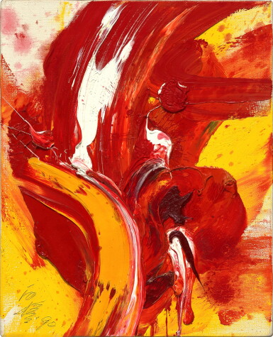 View full screen - View 1 of Lot 331. Kazuo Shiraga 白髮一雄 | Kouseki 紅蹟.