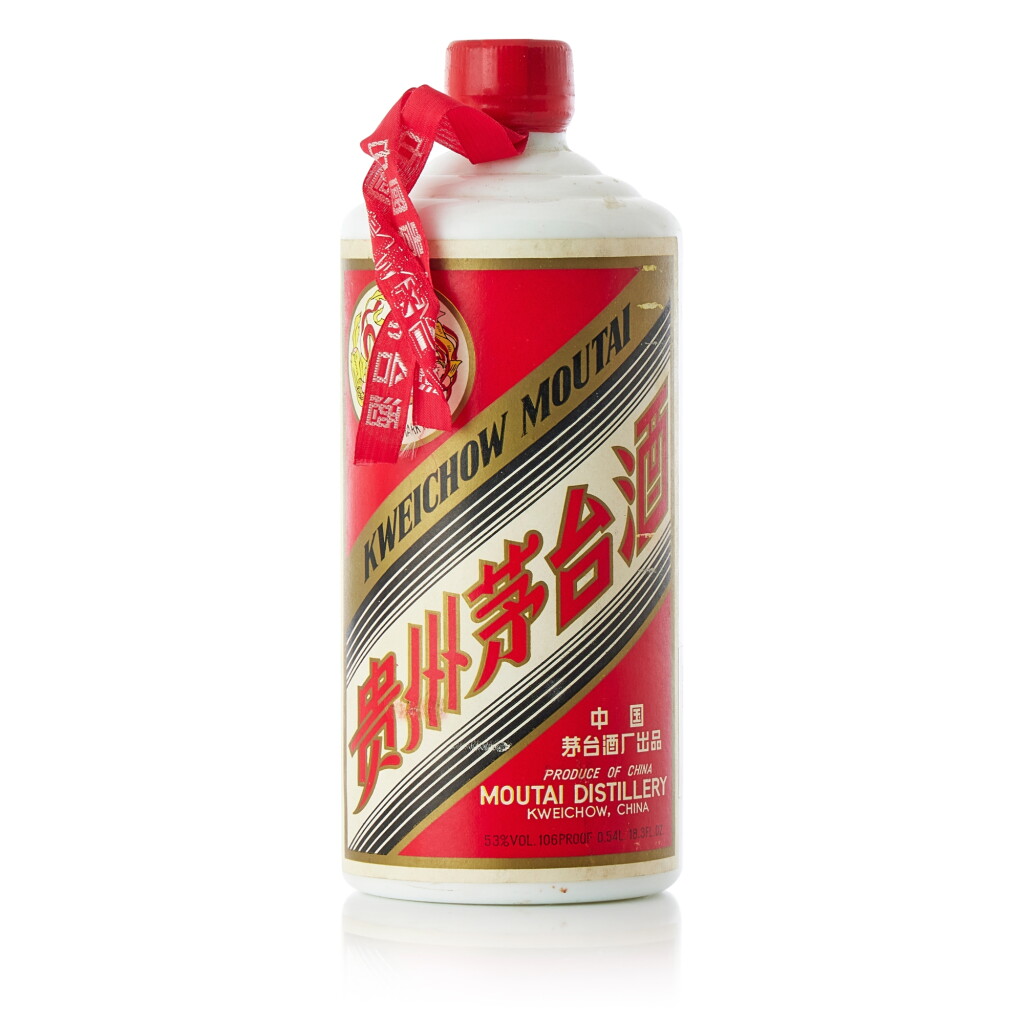 View full screen - View 1 of Lot 5081. 1975-1985年產"飛天牌"貴州茅台酒 (大飛天) Kweichow Flying Fairy Moutai circa 1975-1985 (1 BT54).