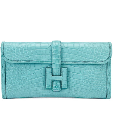 View full screen - View 1 of Lot 5606. Bleu Saint Cyr Matte Alligator Jige Elan 29, 2015.