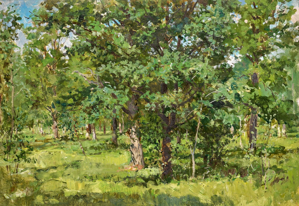 View full screen - View 1 of Lot 99. YAKOV MARKOVICH KHAIMOV | OAK TREES AT THE EDGE OF THE WOODS.