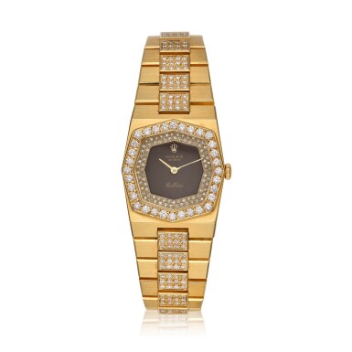 View full screen - View 1 of Lot 453. Gold and Diamond 'Cellini' Wristwatch.