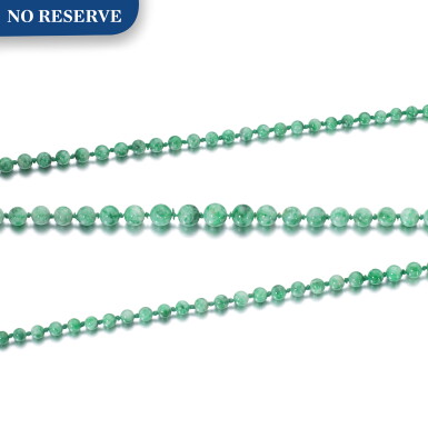 View full screen - View 1 of Lot 38. JADEITE SAUTOIR, 1930S.