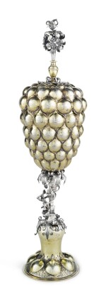 A German Parcel-Gilt Silver Cup and Cover (Traubenpokal), Michael Mullner, Nuremberg, Circa 1600