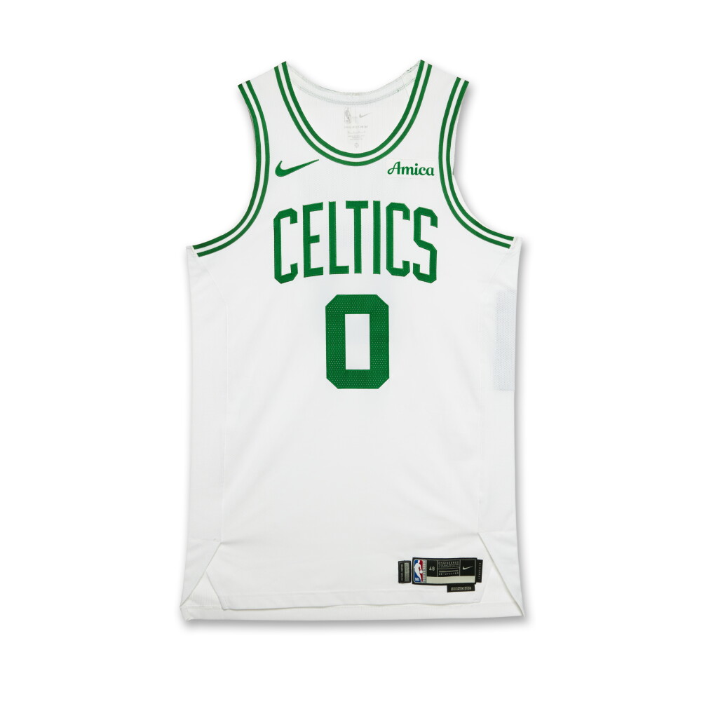 View full screen - View 1 of Lot 4. Jayson Tatum Boston Celtics 2025 NBA Playoffs Eastern Conference Round 1 Game Worn Association Edition Jersey | Game 1 | Double-Double.