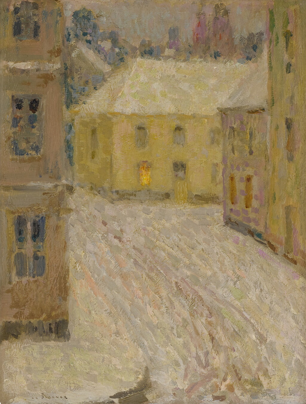 View full screen - View 1 of Lot 306. Vieilles maisons sous la neige, rue Petigny, Versailles.