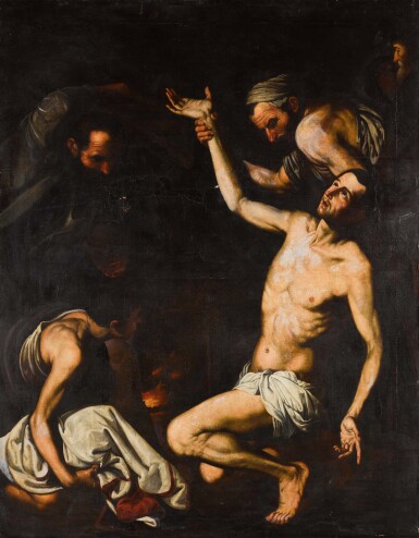 View full screen - View 1 of Lot 26. FOLLOWER OF JUSEPE DE RIBERA | THE MARTYRDOM OF SAINT LAWRENCE.