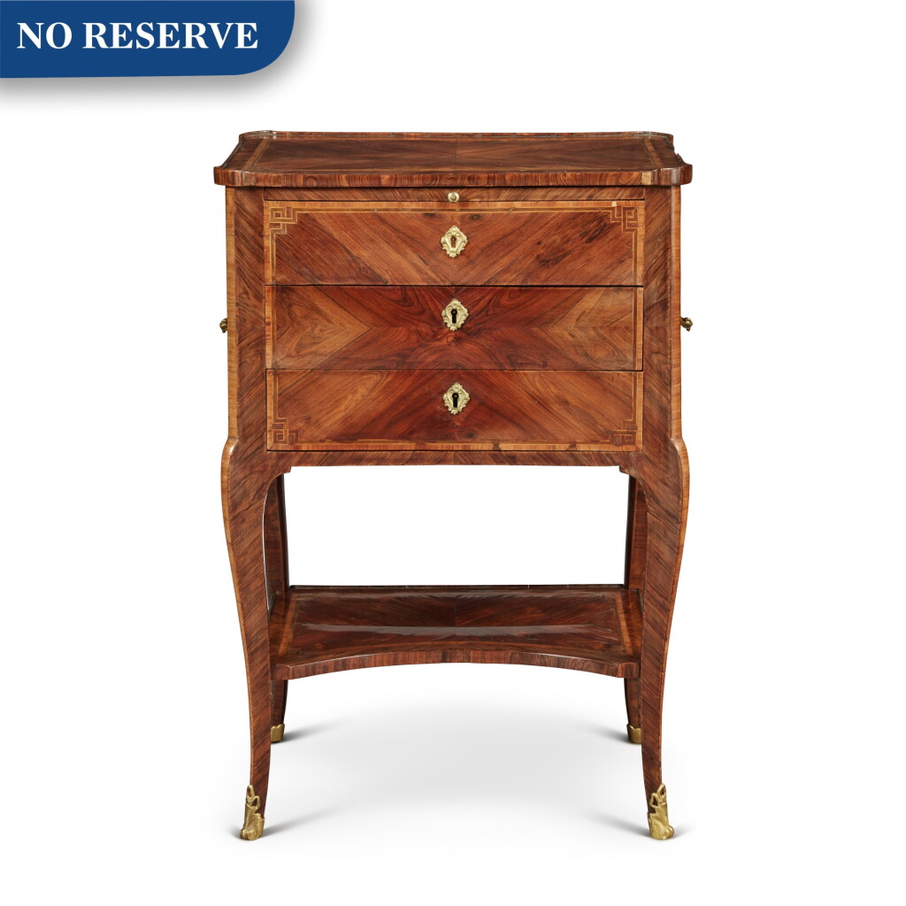 View full screen - View 1 of Lot 90. An Italian Rococo Kingwood, Tulipwood, and Stained Sycamore Inlaid Writing Table, Circa 1765.