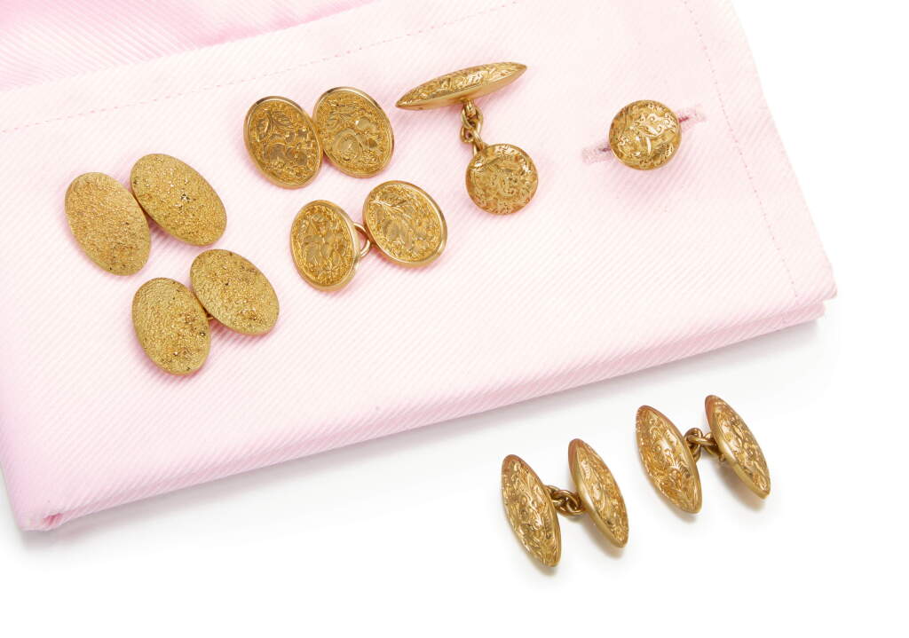 View full screen - View 1 of Lot 1120. FOUR PAIRS OF CUFFLINKS, EARLY 20TH CENTURY.