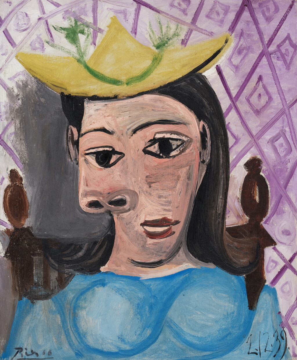 View full screen - View 1 of Lot 144. Femme au chapeau jaune (Dora Maar).