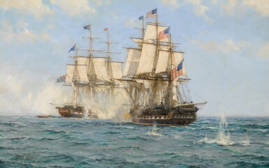 View full screen - View 1 of Lot 248. The Engagement between the H.M.S. Shannon and the U.S.S. Chesapeake, 1st June 1813.