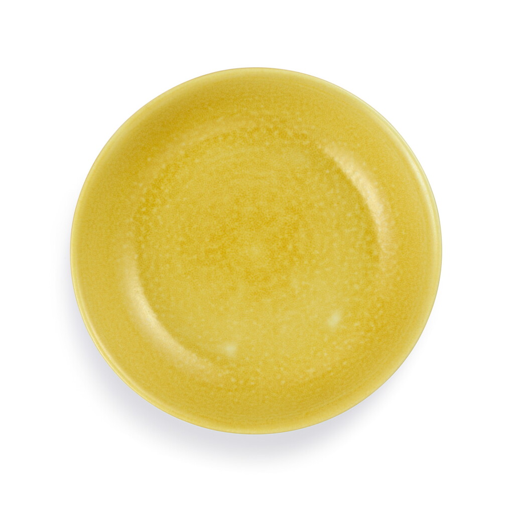 View full screen - View 1 of Lot 3627. A yellow-glazed dish Mark and period of Zhengde | 明正德 黃釉盤 《大明正德年製》款.
