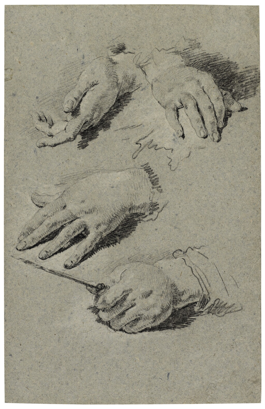 View full screen - View 1 of Lot 241. Sheet of hand studies.