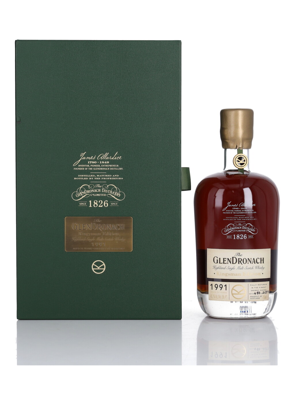 View full screen - View 1 of Lot 86. The Glendronach Kingsman Edition 25 Year Old 48.2 abv 1991 (1 Bottle 75cl).