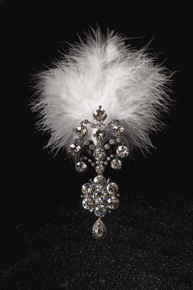 View full screen - View 1 of Lot 261. Diamond Jigha, Belle Époque | 「美好年代」鑽石 羽冠.