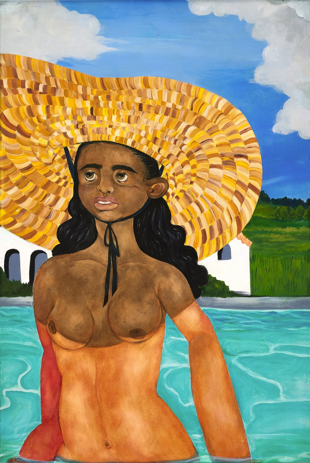 View full screen - View 1 of Lot 5589. A Queen, In a Pool, in Her Mansion at the French Riviera | 一位女王,在泳池中,在她位於法國里維埃拉的邸中.