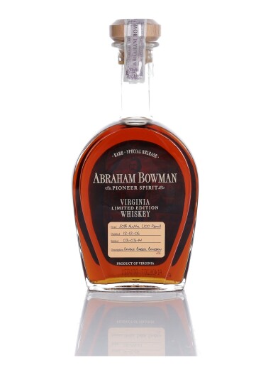 View full screen - View 1 of Lot 143. Abraham Bowman Bourbon "Double Barrel" 100 Proof 2006 (1 Bottle 75cl).