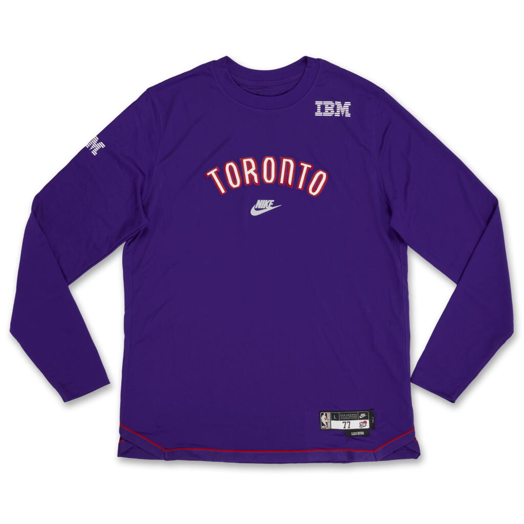 View full screen - View 1 of Lot 162. Jamison Battle Toronto Raptors 2024-2025 Game Worn Classic Edition Warmup Top .