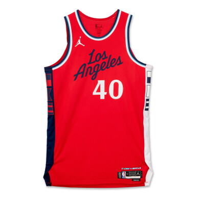 View full screen - View 1 of Lot 157. Ivica Zubac Los Angeles Clippers 2024-2025 Emirates NBA Cup Game Worn Statement Edition Jersey | Double-Double.