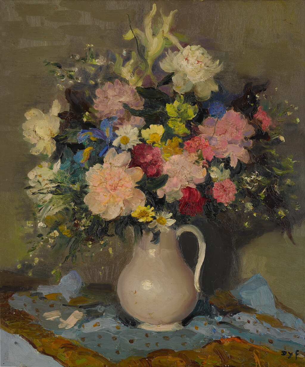 View full screen - View 1 of Lot 24. Pivoines et iris.