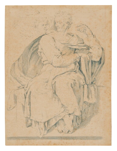 View full screen - View 1 of Lot 286. Seated figure of the Prophet Isaiah, after the Sistine Ceiling.