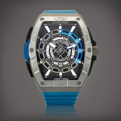 View full screen - View 1 of Lot 8850. Skafander, Reference SKF 46 DV SC DT | A titanium semi-skeletonised wristwatch with inner rotating bezel and date, Circa 2021 | Skafander 型號SKF 46 DV SC DT | 鈦金屬半鏤空腕錶,備内轉錶圈及日期顯示,約2021年製.