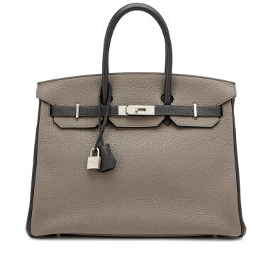 View full screen - View 1 of Lot 186. Black and Etain Togo HSS Birkin 35 Brushed Palladium Hardware, 2021.