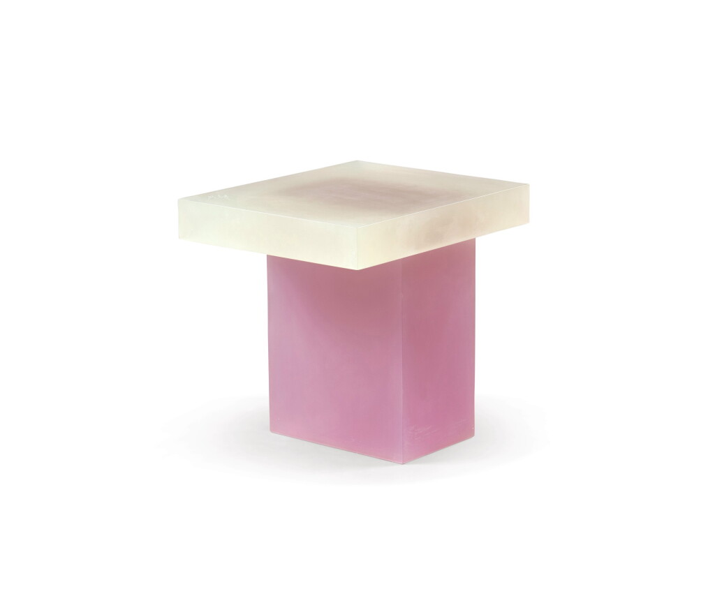 View full screen - View 1 of Lot 31. Haze stool (Yellow and Pink), 2015.