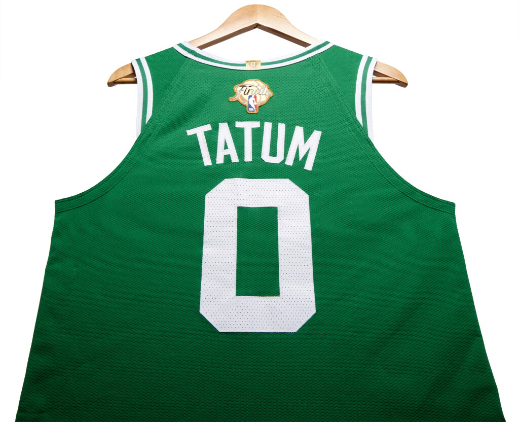 View full screen - View 1 of Lot 5. Jayson Tatum 2022 NBA Finals Boston Celtics Game Worn Icon Edition Jersey .